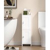 Akxomel Small Bathroom Cabinet with 2 Doors, Narrow Toilet Paper