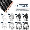 Blendura Drawing Pencils Professional Set, 14 Pencils Drawing Set 12B