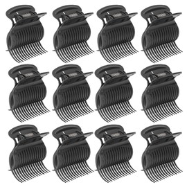 ANKROYU 12PCS Heat Resistant Hot Roller Clips, Safe Thermal Hair Curler Claw Clips for Women & Girls, Professional Salon Quality ABS Plastic Replacement Styling Clips for Sectioning & Styling