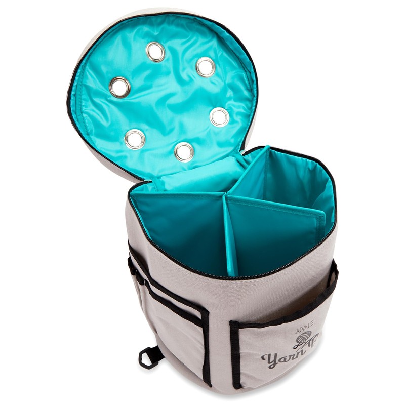 Juvale Knitting Bag - Separate Divided Yarn Holder - Portable