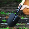 SDMAX 1x Heavy Grade Black Medium-Sized Metal Spade Hoe, Heavy