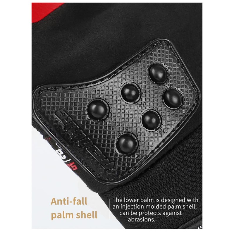 Motorcycle Gloves Inside Steel Protection for Knuckle for Men and