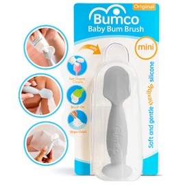 Bumco Mini Diaper Cream Spatula with Case - BPA-Free Butt Spatula Baby, Soft & Flexible Diaper Spatula, Diaper Cream Applicator, Mom-Invented Baby Must Haves, Diaper Bag Essentials, Butt Paste Spatula