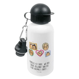 Mr. & Mrs. Panda Children's Drinking Bottle Hedgehog Family - Gift, Mum, Boys, Dad, Grandma, Cohesion, Girls, Pictures, Sister, Brother, Kids