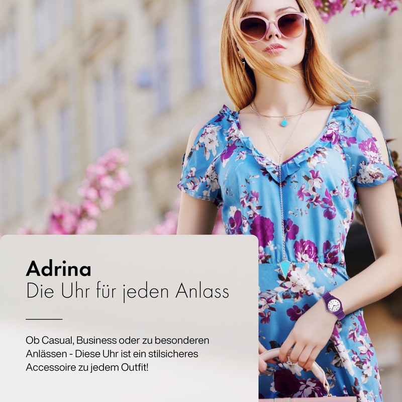 Adrina 1700045 Women's Watch with Strap Analogue Quartz Metal, Bracelet