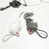 Rabbit Fur Mouse Cat Toys with Bell, Rope & Crinkle