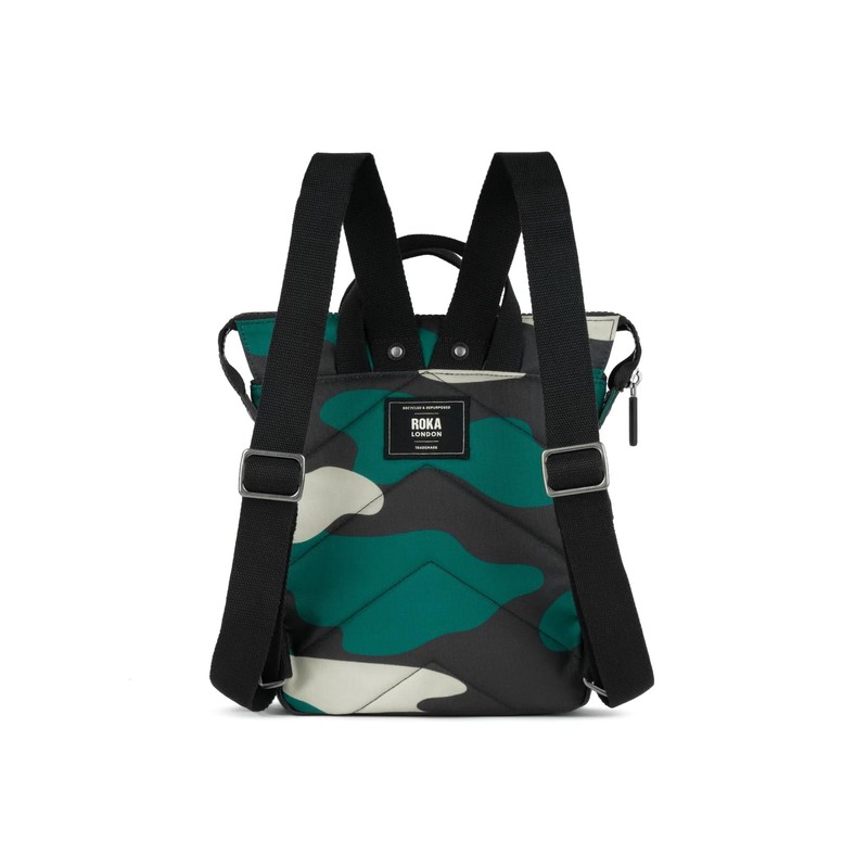 ROKA London Bantry b Small Urban Camo Recycled Canvas Backpack