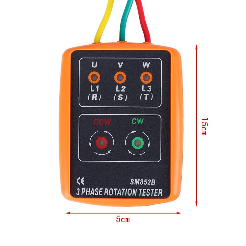 Phase Tester Rotary Field Meter AC60 V ~ 600 V,