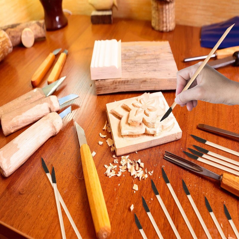 50 Pack Sanding Sticks, Matchsticks Sanding Sticks for Plastic Models,