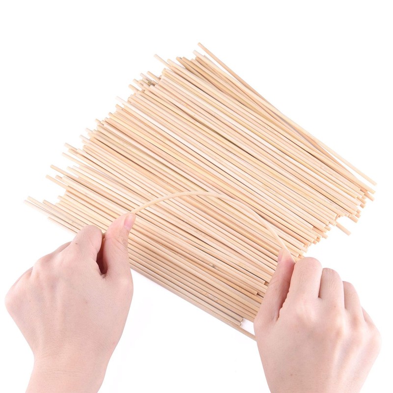 TUPARKA Dowel Rods, 150 Pack Natural Sticks Round Craft Wooden