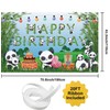 Panda Birthday Backdrop Panda Party Supplies Green Bamboo Panda Theme