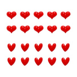 UUYYEO 20 Pcs Small Red Heart Brooches Valentine's Day Heart Pins Cute Lapel Pins Backpack Badge Pins Clothes Hat Brooch Pins Decorative Dress Bag Pins for Women Men