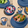 Wrova 40Pack plates and bowls sets for kids - Unbreakable
