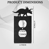 Peryiter 4 Pcs Dinosaur Light Switch Cover Wall Plate Triceratops