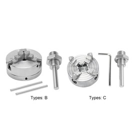 RANJOVER Mini Lathe Chuck Set, Z011 Extension Three Jaw Chuck and Connecting Rod Set, Electric Drill Chuck