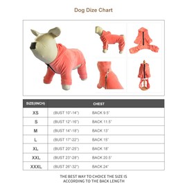 Dog Pajamas Pet Jumpsuits PJS for All Seasons, Velvet Dog Hoodies 4 Legs Four Feet Dog Onesies Stylish PJS Puppy Costume Cotton Liner Warm Pet Clothes for Small Medium Large Dogs Yellow M