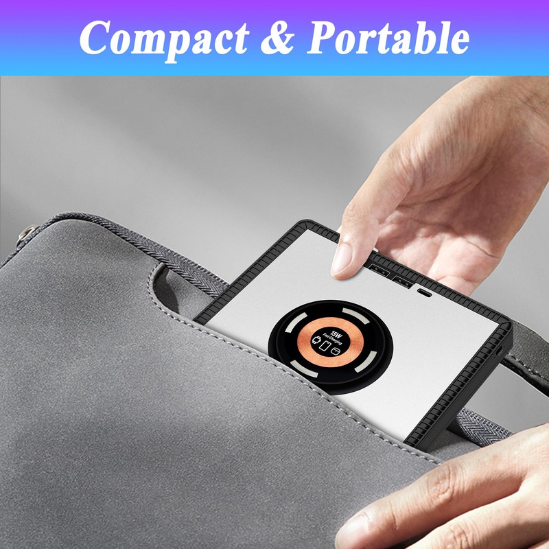 NOLYTH External CD Drive for Laptop: with 15W Wireless Charger