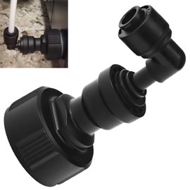 Filters Fitting for Direct Water Line Hookup with Elbow for K-eurig Commercial Brewers B150, B150P, B155, K150, K150P, K155-1/4" tube x 3/4" Female Garden Hose Thread, Includes washer