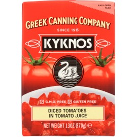 Kyknos, Tomatoes Diced In Juice, 13 Ounce