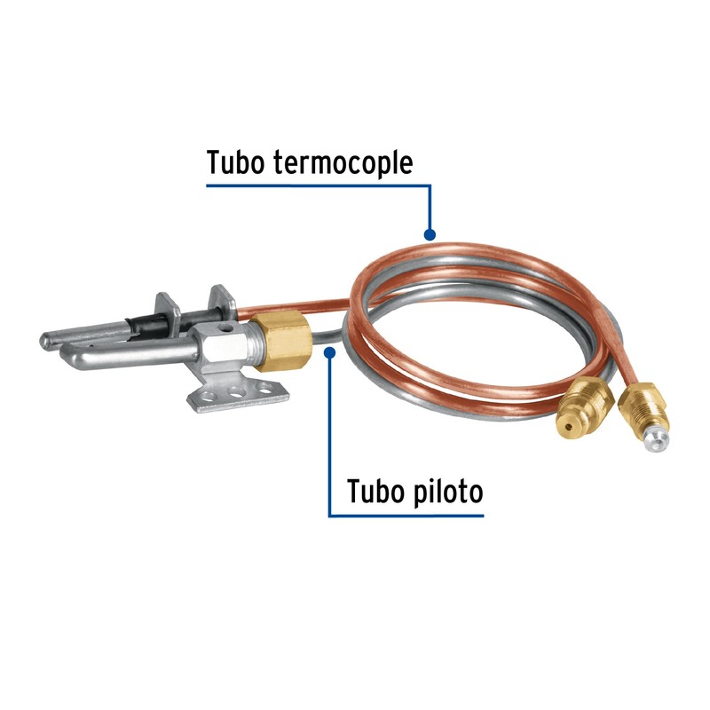 Foset TEPAR-60F, Termopar tipo flauta 60 cm para gas L.P.