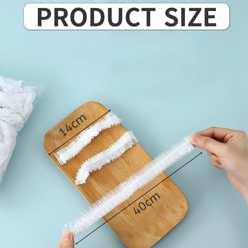 AUXIN 200 Pcs Reusable Food Covers, Clear Elastic Food Storage
