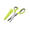 KitchenCraft Herb Scissors with 5 Blades and Cover, Stainless Steel,