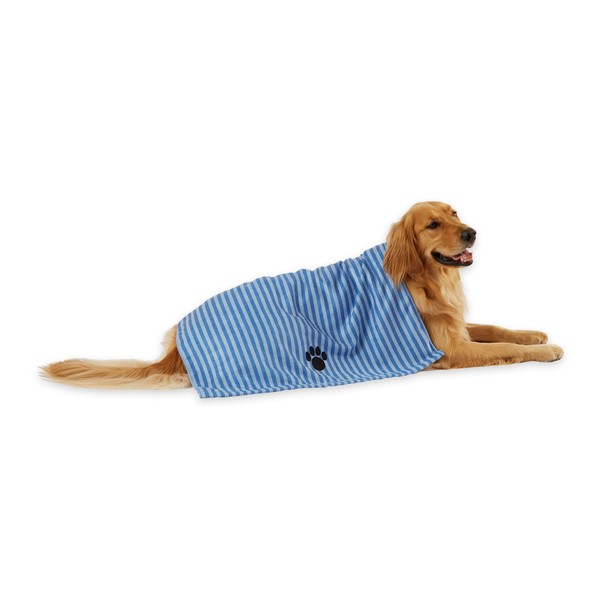 DII Bone Dry Microfiber Dog Bath Towel with Embroidered Paw