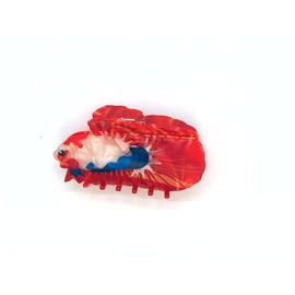 Novelty Red Betta Fish Hair claw clip，Funny Sea Creature Shape Acetate Hair Clip，Cute Acetate Hair accessories,New Big Claw Barrettes For Women. (Red Betta)