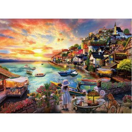 Summer Lake Jigsaw Puzzles for Adults 1000 Pieces, Sunset Landscapes Puzzles for Kids Teens Family Puzzle Toys Educational Intellectual Decompressing Challenging Fun Game Size 27" x 20"