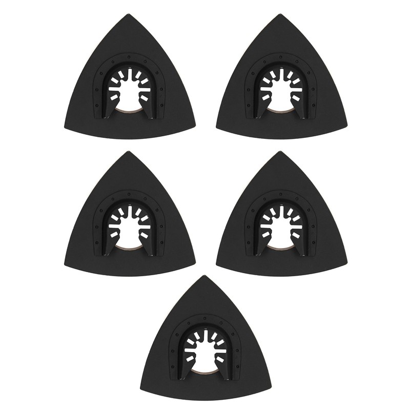 5PCS Wool Polishing Pad with Alloy Steel Base Triangular Felt
