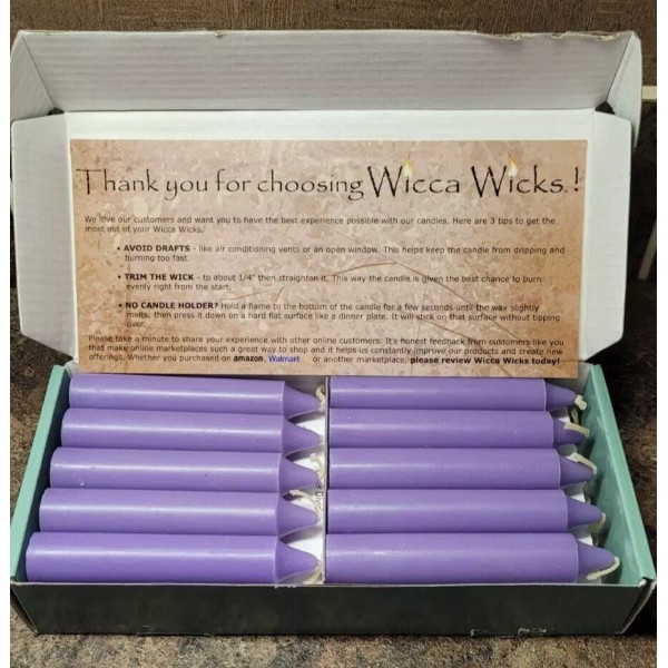 DIVINE LOT OF 20 Purple Color Chime Spell Candles Mini