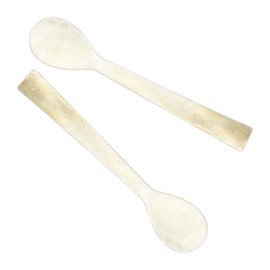 Luckious Pack of 2 Handmade Caviar Spoons Set - Shell Cutlery Mother of Pearl (MOP) Elegant Handmade Caviar Spoon, Suitable for Coffee, Caviar, Coffee