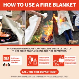 AIERLERZHEE Fire Blanket for Home and Kitchen,4 Pack,40" x 40"