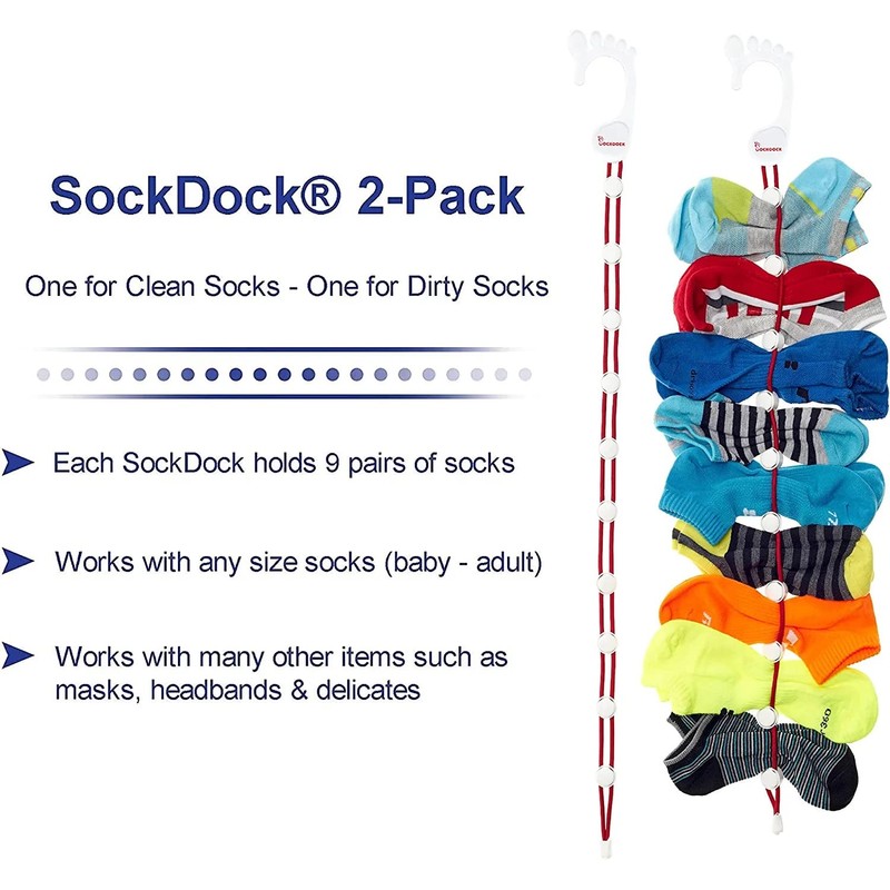 SockDock Sock Laundry Solution for Washing Drying & Storing Socks