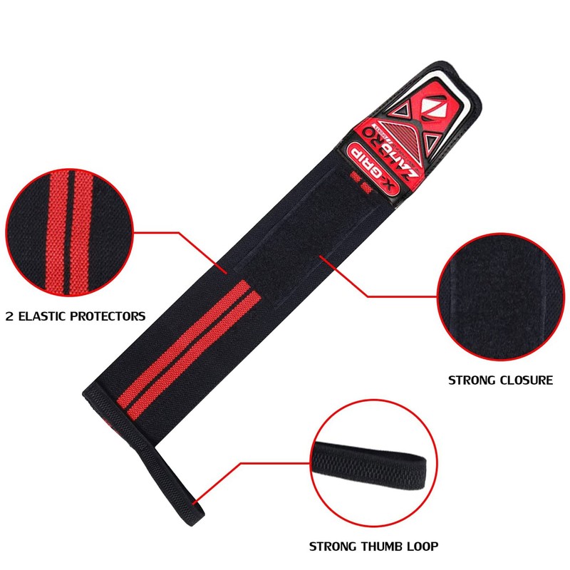 ZAHBRO Wrist Wraps Weightlifting Gym Weight lifting Straps Support Hand