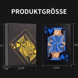 MageJoy Waterproof Playing Cards - Set of 2 Decks (Black + Black) | 52 Cards Each | PVC, Matte Surface for Non-Slip Grip | Easy to Clean Perfect for Card Games