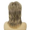 Amnenl Blonde Mullet Wig for Women Short Shaggy Layered Hair