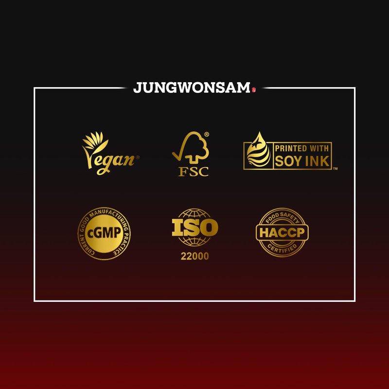JUNGWONSAM 6-Year Korean Red Ginseng 365 | 100 Sticks |