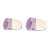4 Pcs Silicone Thimble Purple Soft Elastic Finger Protector Finger