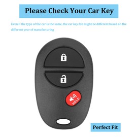 Vruwcey Key Fob Cover for Toyota with Keychain Pink Soft TPU Key Case Shell for Tundra Tacoma Sienna Sequoia Highlander 2007 2008 2009 2010 2011 2012 2013 GQ43VT20T Car Accessories (for Toyota a)