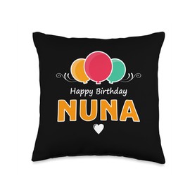 Happy Birthday saying Nuna Throw Pillow