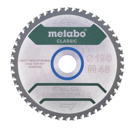 Metabo Circular Saw Blade 190 x 30 mm Z48, Saw Blade for Steel and Metal