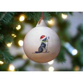 Image Industry Border Collie Ceramic Bauble - Tree Decoration - Christmas Decorations Dog Gift - Dog Lovers