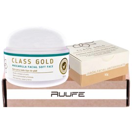 RUUFE Class gold cosmetics (2 pack) class gold mascarilla facial soft face class gold jabon facial class productos class gold