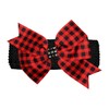 WEBB DIRECT2U WD2U Girls 5" Red Black Buffalo Plaid Rhinestone