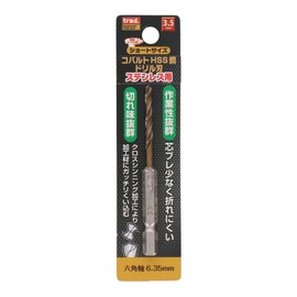 Sankyo Corporation trad TCD-3.5 Hex Shaft Short Cobalt Drill 0.14 inch (3.5 mm)