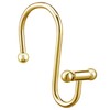 EleCharm 12PCS Gorgeous Gold Decorative Shower Curtain Hook Upgrade T