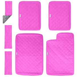 Paw Inspired Fitted Fleece Liners for Ferret Nation, Critter Nation Cage for Ferrets, Rats, Chinchillas, Hedgehogs & Other Small Animals (Pink, Double Unit Combo)