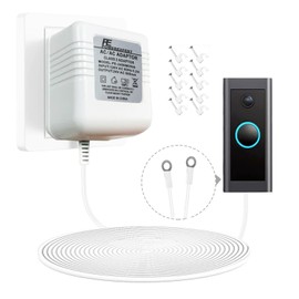 18V 500mA Doorbell Transformer, AC Power Adapter with 26FT Cable, Compatible with Ring Video Doorbell Ring Doorbell Pro/2 Nest Hello Eufy Wyze Arlo Wired Doorbells and Thermostats (White)