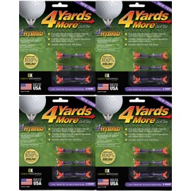 4 Yards More Golf Tees 1" - Purple - 4 Packs of 6 Tees - (11922)